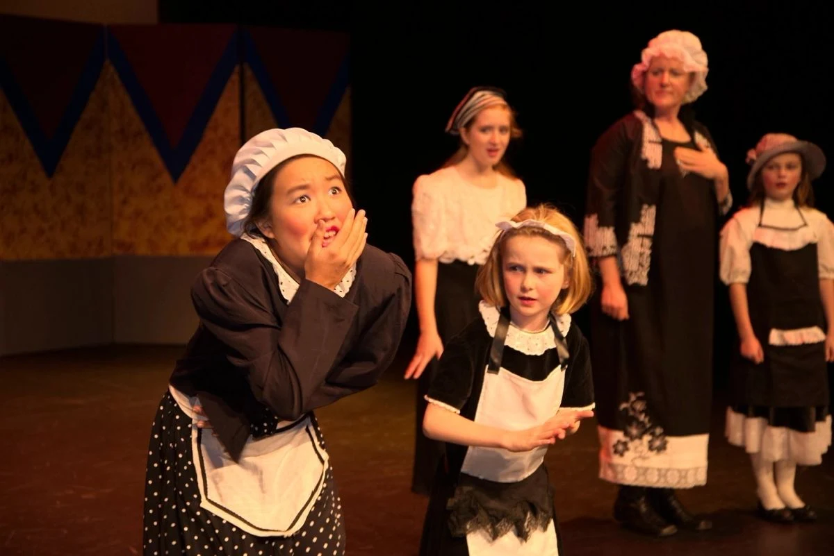 Frog Prince archival stage photograph: an ensemble scene